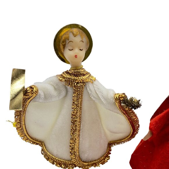 VTG Koestel wax angel ornament mini tree topper 3.25" West Germany - Picture 2 of 10